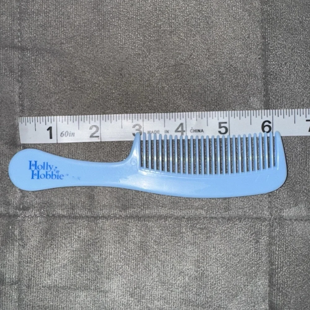 Vintage Holly Hobbie Light Blue Plastic Hair Comb 6